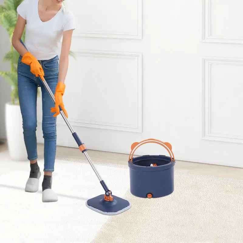 "Spin Mop & Bucket Kit – 360° Rotating Mop Set for Easy Home Floor Cleaning" 0