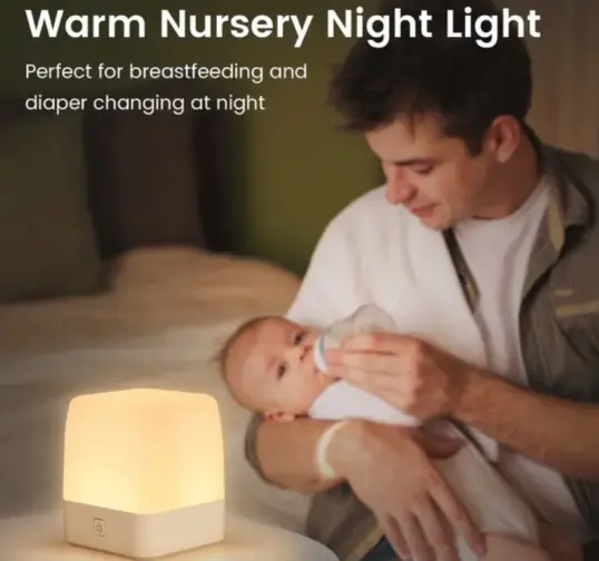LED Lamp,Rechargeable LED Baby Night Light – Dimmable, Color-Changing 3