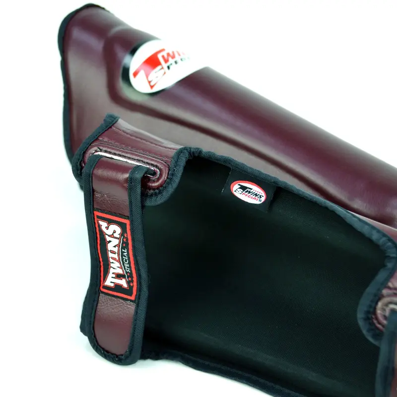TWINS DOUBLE PADDED SHIN PADS-MAROON 1