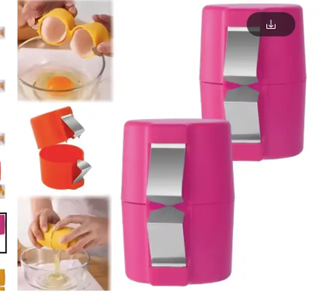 1/2pcs Multifunctional Egg Shell Opener Handheld Egg Cracker Separator Tool Eggshell Cutter Easy Open Kitchen Gadget for Raw Egg Set Utensils