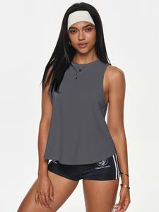 Women's Solid Backless Sports Vest, Sporty Breathable Comfortable Tank Top for Yoga Gym Workout, Ladies Sportswear for All Seasons