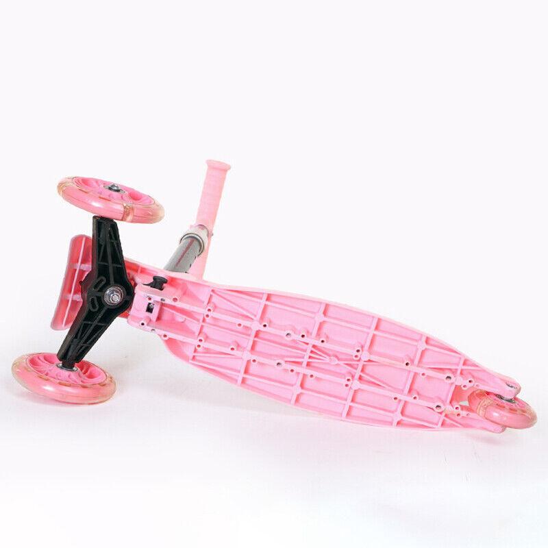 Product Introduction of Pink/Blue Kids Scooter 3 Wheels Kids Kick Push Flashing Led Light Up Adjustable 44