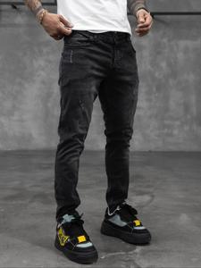 Men's Solid Color Skinny Jeans, Fashion Casual Comfy Pocket Denim Pants for Daily Outdoor Wear, Mens Bottoms for All Seasons, Cotton