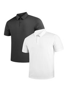 Men's Solid Color Polo Shirt, Regular Fit Casual Short Sleeve Collared Top for Summer, Men's Clothes for Business Daily Wear, Tropical