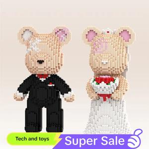 Bear Design Building Blocks, 3680pcs/set DIY Small Building Blocks Model, Creative Toy, Decompression Toy, Suitable for Birthday Gift, Building Sets