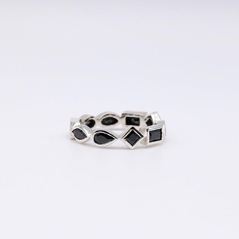BLACK ONYX BLING RING 3