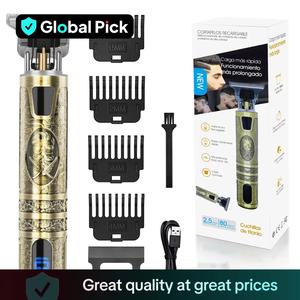 Electric Hair Clipper Set with Led Display, Cordless Hair Clipper & Limit Combs & Brush, Hair Styling Tools for Men, Cordless Trimmers, USB Rechargeable Clipper, Cordless Clippers Set