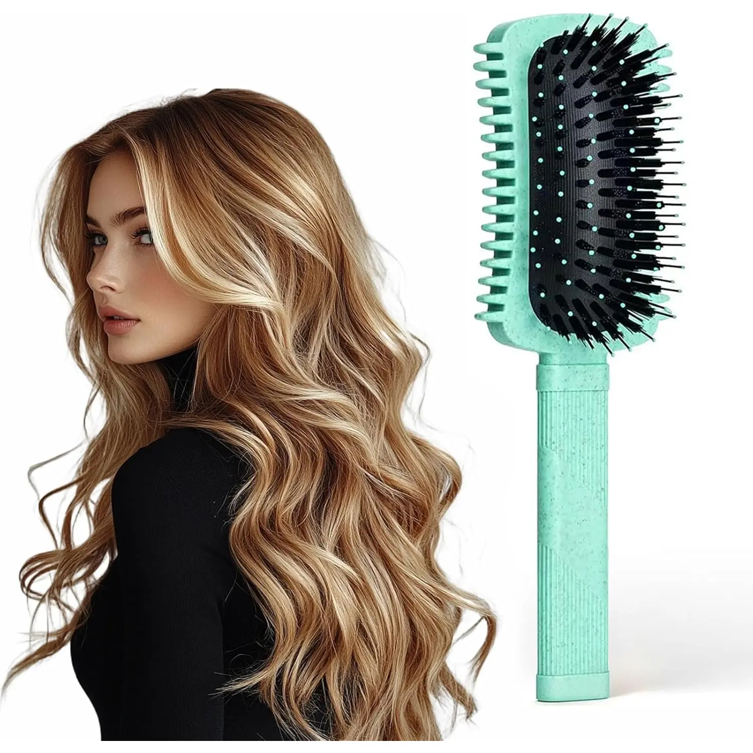 Bounce Curl Brush, Curl Defining Brush Define Curls Brush for Combing, Detangling, Shaping, Curly Hair Brush for Women and Men Less Pulling and Curl Separation Hair Brush