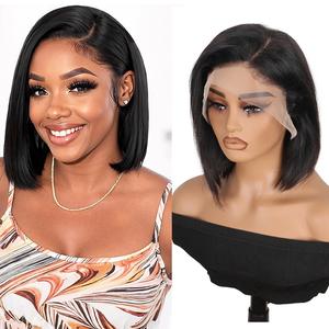 JStineke 13×4 HD Lace Front Wig Human Hair, Short Straight Bob Wigs for Women, Human Hair Wig for Daily Party Use.