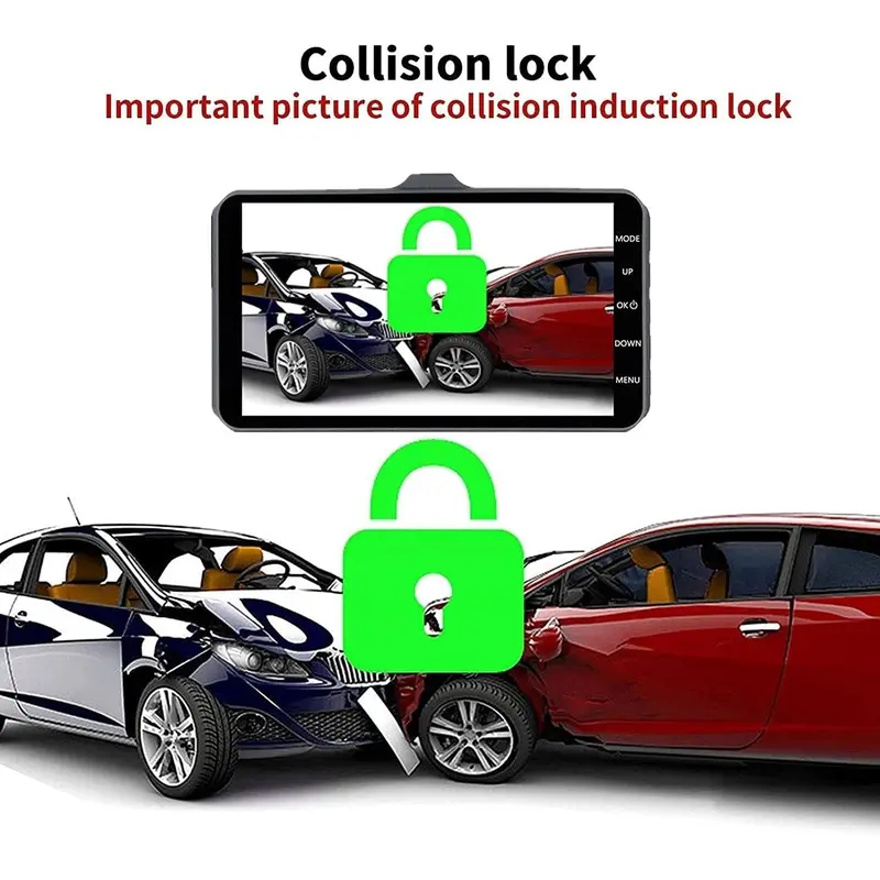 [Driving Recorder] Dash Cam Front and Rear, 1080P Full HD Dual Dashcam In Car Dual Dashboard Camera 170°Wide Angle HDR with 4.0" Touch LCD Display Night Vision, Motion Detection, Parking Monitor, G-sensor 6