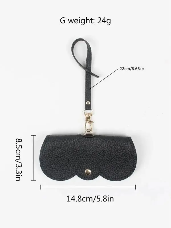 Summer cute lady sunglasses protective case, plain artificial leather design, high-quality glasses case, luxurious sunglasses bag, creative and fashionable portable glasses case 6