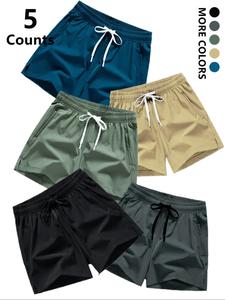 Men's Letter Print Shorts, Breathable Comfortable Shorts for Daily Wear, Casual Men's Clothing for Summer, Shorts for Men, Shorts for Summer, Menswear