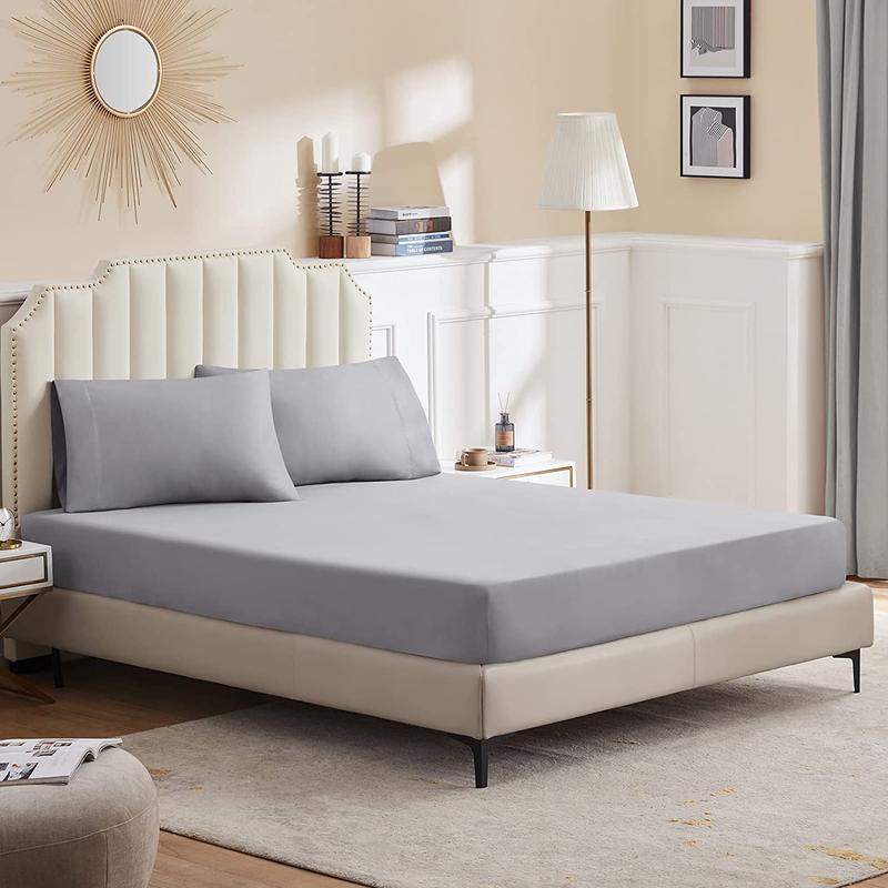 Premium Quality 30cm Fitted Sheet 600 Thread Count Ultra Soft Fine Bedding Cover Double King Super King Bed Size 5