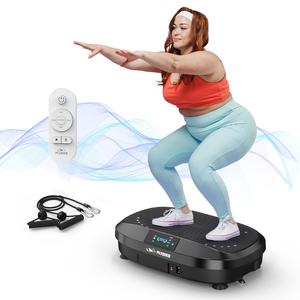 FLYBIRD Vibration Plate Exercise Machine 2.0,  120 adjustable intensity levels, Body Workout Vibration Platform with 2 Resistance Bands for Wellness and Fitness Vibration Plate