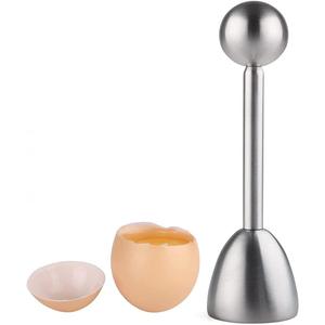 Stainless Steel Egg Cutter Topper for Hard & Soft Boiled Eggs - Shell Separator for Kitchen Tool Utensils Breakfast