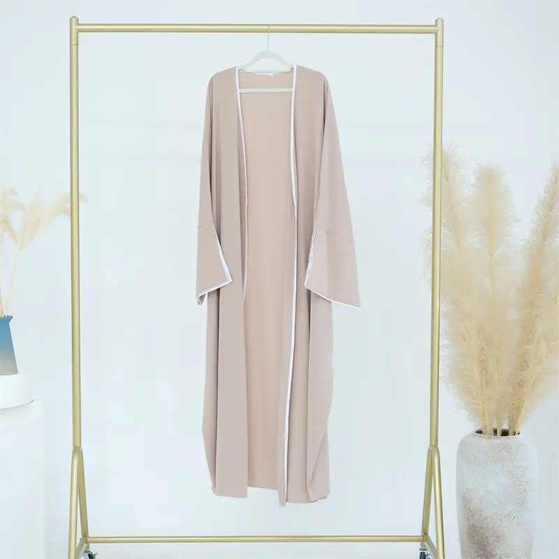 Modest Open Abaya Kimono Kaftan Dubai Islam Muslim Dress Abayas Caftan Marocain Qatar Oman Turkey Clothing For Women Robe Femme 2