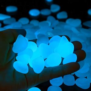 Glow in The Dark Pebbles, 100pcs/set Luminous Light Stone, Decorative Rock for Garden Lawn Yard, Fish Tank, Path, Wedding Decoration, Outdoor Garden Stones, Easy Installation