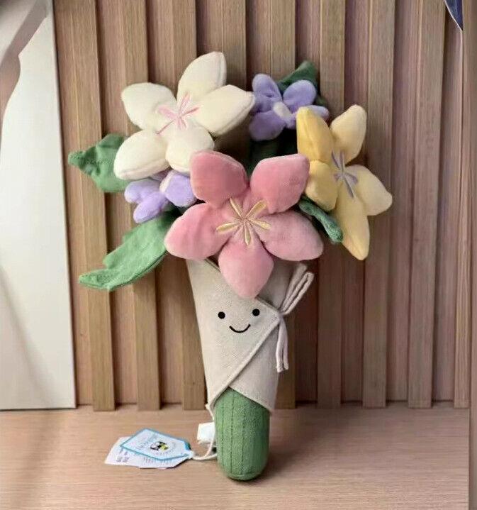 Amuseable Bouquet Of Flowers jey cat Stuffed Toy Kids Gift for Girlfriend Plush 4