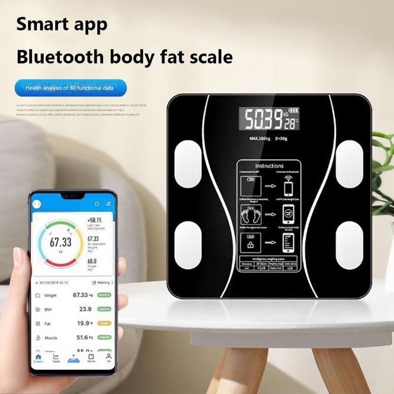 Body Fat Scale 180kg Bluetooth Smart BMI Digital Bathroom Wireless Weight Scales Christmas Gift 2