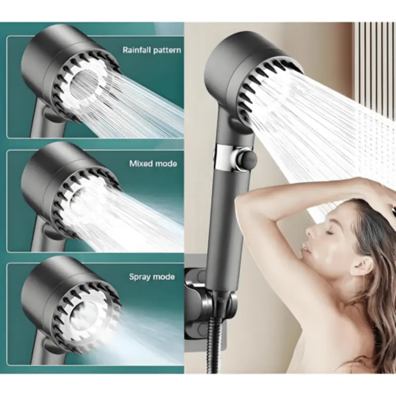 Shower Head with Filter and 3 Modes, Handheld High Pressure Spray for Scalp and Skin, Ideal for Low Flow, Water Saving Upgrade 8
