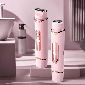 2 in 1 Women's Bikini Trimmer, 1 Piece USB Rechargeable Electric Shaver, Portable Dual Head Gentle Trimming Of Sensitive Pubic Hair, Comfort