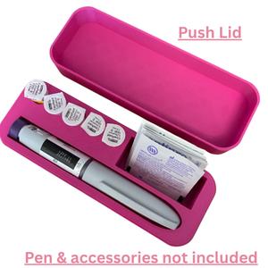 Mounjaro, Kwikpen, Slim Fridge, Travel Hard Case Secure Hinge & Clasp or Push Lid