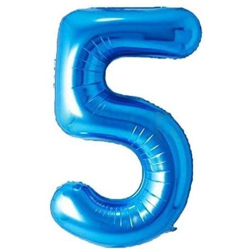 Balloon 1st Birthday Number 1 Blue XXL Giant Foil Balloon 40” Birthday Decoration for Boy, Float with Helium 7
