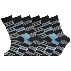 Findfashion Men's Cotton Rich Non Elastic Comfortable Diabetic Stripy Suit Socks For Gents One Size Fits All Shoe Size