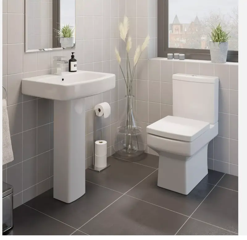 Luxury Square Toilet Seat Heavy Duty White Soft Close Top Quick Release Hinges 5
