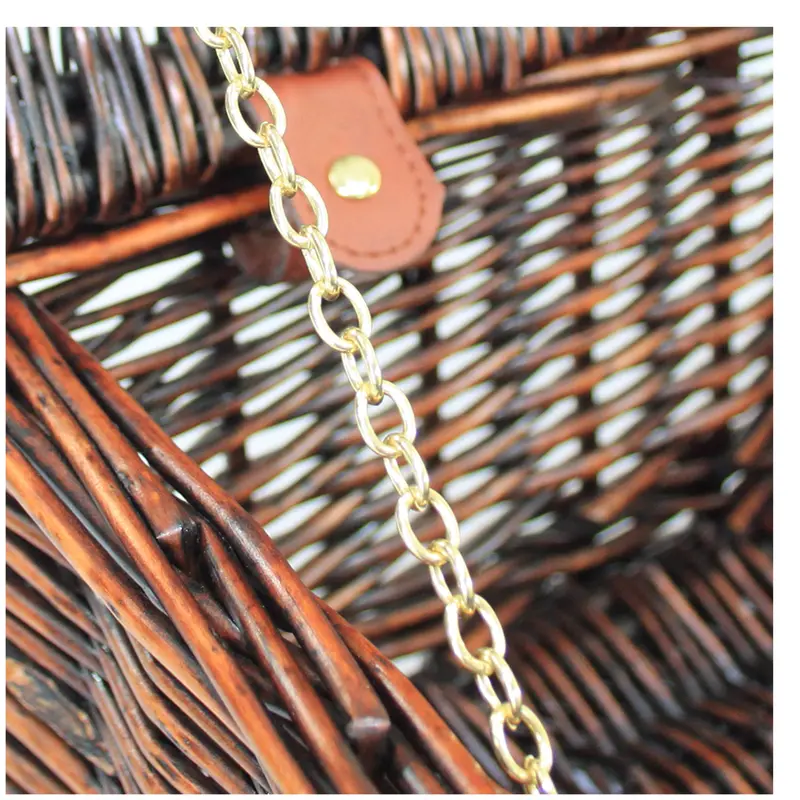 Empty Wicker Hamper Basket with Lid for Gift Baskets, Christmas Hampers, Picnics and Storage - 21" VINTAGE BROWN (54x40x27cm high) 4