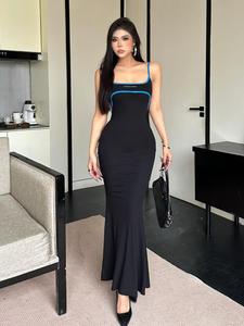 Sexy Belt Fixed Thin Cup Chest Mat Dress