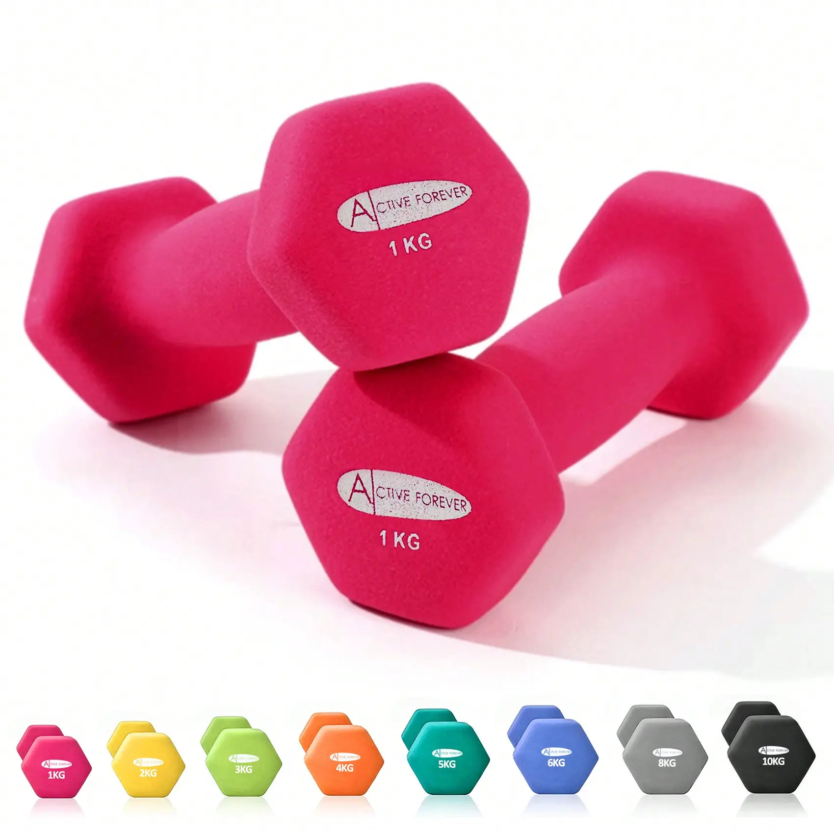 Dumbbells Set Of 2, Hex Dumbbells Pair, Neoprene Waterproof Non-Slip Dumbells Set