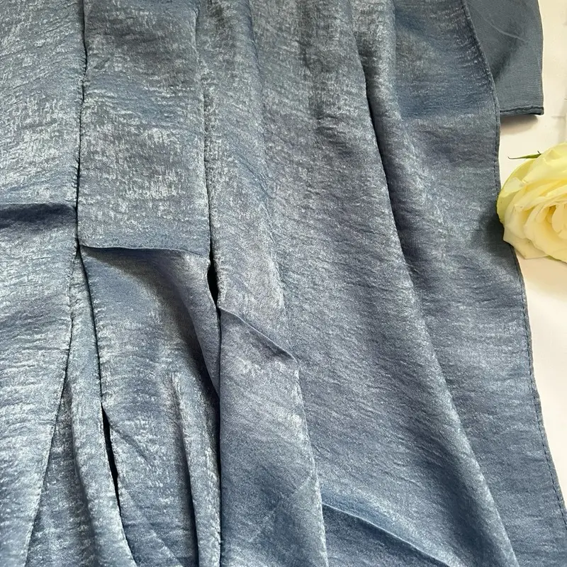 Soft Sky Blue Velour Women's Hijab - Fashion Accessory 6