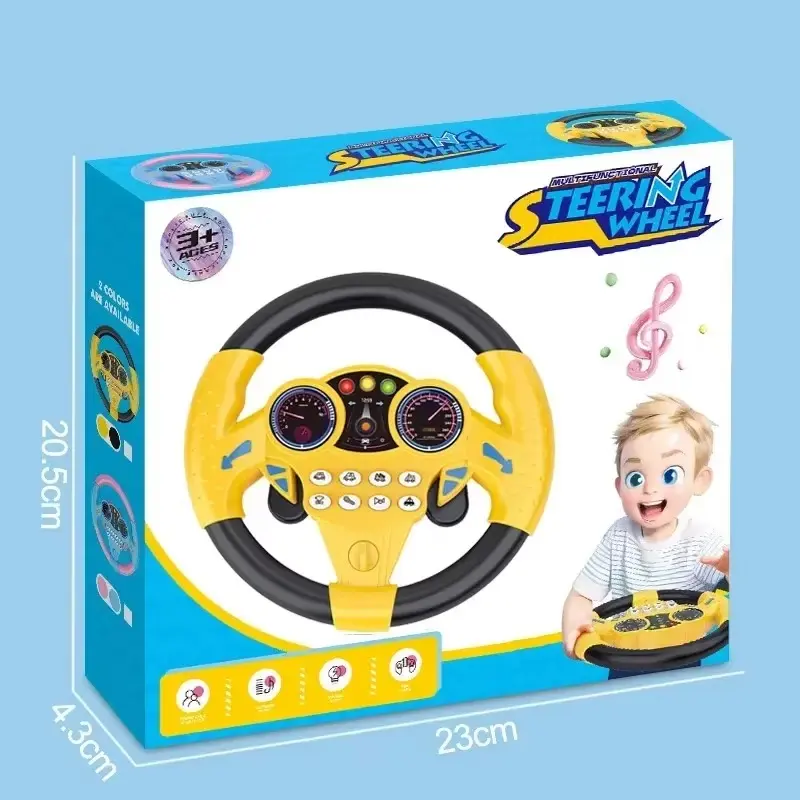 Infant Shining Simulation Steering Wheel Toys Children's Toy Kids Early Education Copilots Stroller Steering Wheel Vocal Toys 4