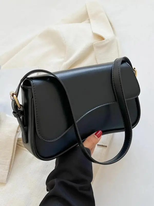 Women's Elegant Minimalist Shoulder Bag, Trendy Purses Crossbody Bags, Vintage Flap Underarm Bag, Gifts for Girlfriend, Chic All-match Shoulder Bag for Daily & Work Use burgundy  bag handbag  women designer  handbags