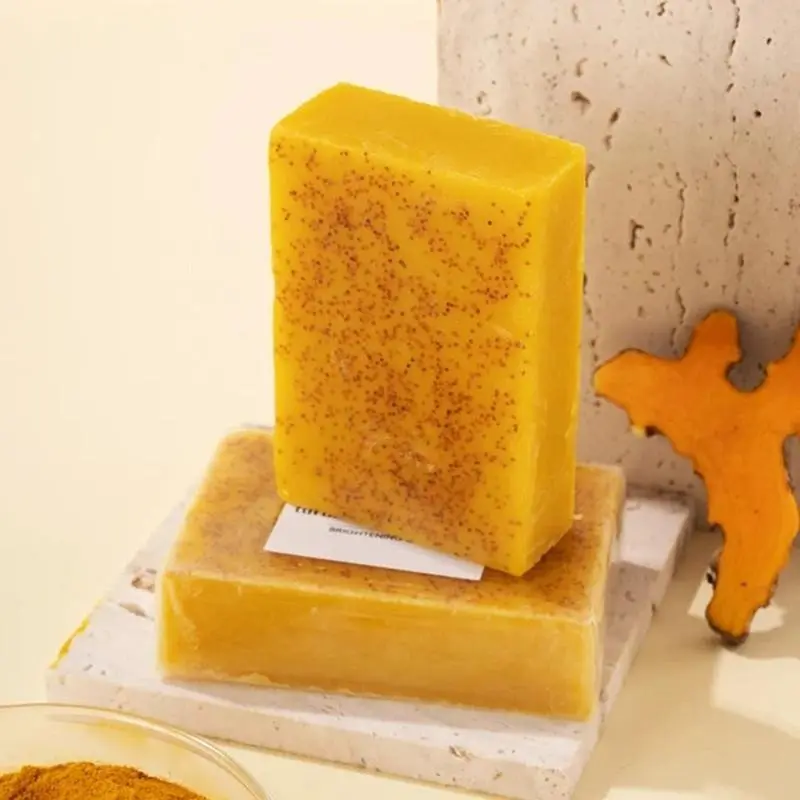 5PCS Turmeric & Kojic Acid Soap - Handmade Brightening Soap with Lemom,Turmeric and Kojic acid,Suitable for Body Wash,Body Care,Cleanser skincare 4