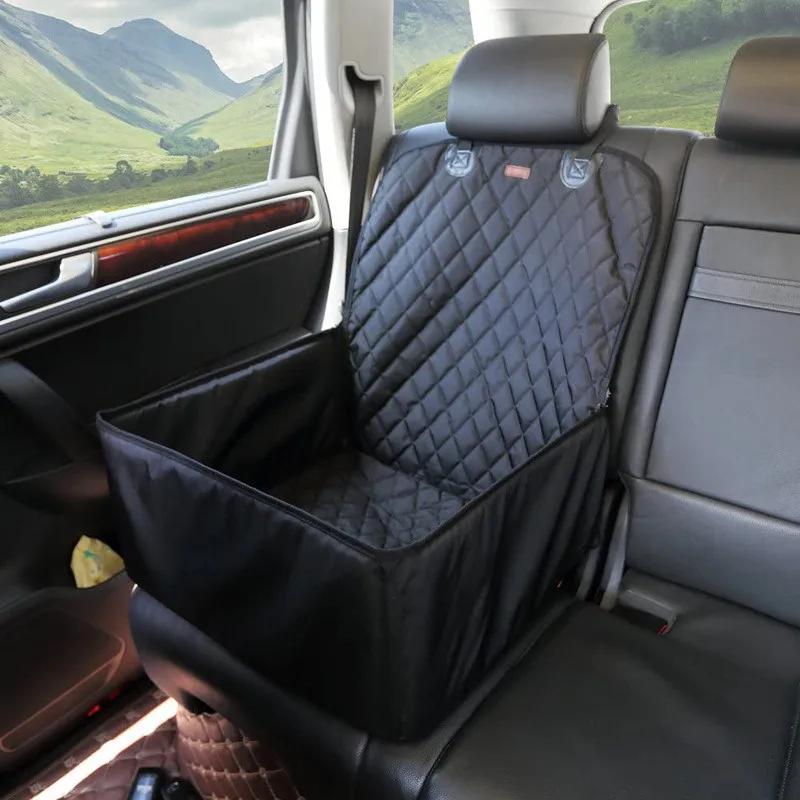 Universal 2 in 1 Dog Car Seat Hammock Cover Waterproof Pet Protector Transporter Safety Travel Basket For Large Medium Dogs Cats 1