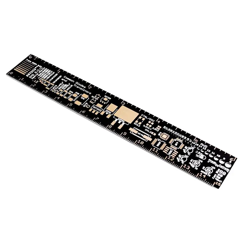 Printed Circuit Board Ruler with 180-Degree Measurements for Resistor, Capacitor, IC, SMD & More | 15cm, 20cm, 25cm 5