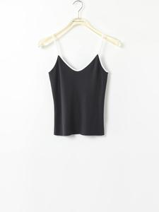 AP Luoge 42016MB Summer Contrast V-Neck Seamless Stretch Simple Fashion Versatile Women's Suspenders