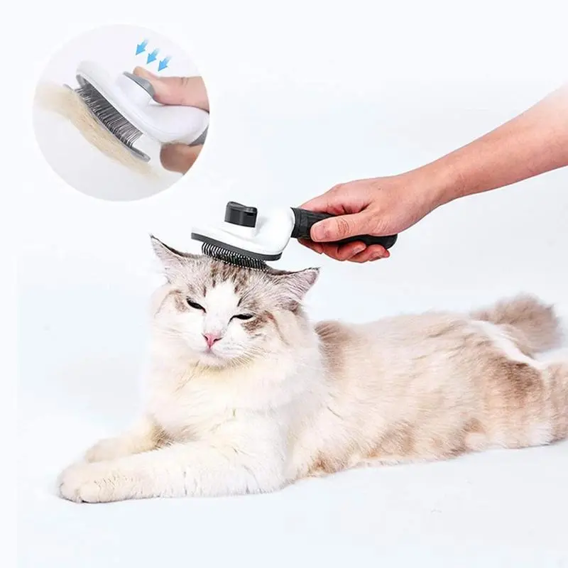 New Pet Comb Stainless Steel Needle Comb Dog And Cat Hair Removal Floating Hair Cleaning Beauty Skin Care Pet Dog Cleaning Brush 4