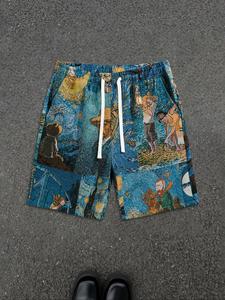 Men's All Over Print Drawstring Waist Shorts, Casual Regular Fit Comfy Shorts for Summer, Men's Bottoms for Daily Wear