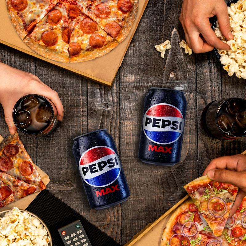 Pepsi Max No Sugar Cola Cans 24 x 330ml Beverage Taffy Sweet Traditional Drink 6