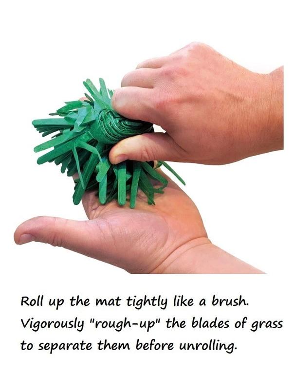 Green Interactive Kitten Indoor Pet Toys - Cat Toy Tissue Paper Grass Mats 4