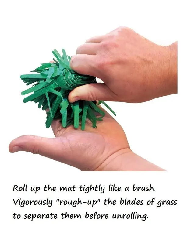 Green Interactive Kitten Indoor Pet Toys - Cat Toy Tissue Paper Grass Mats 4