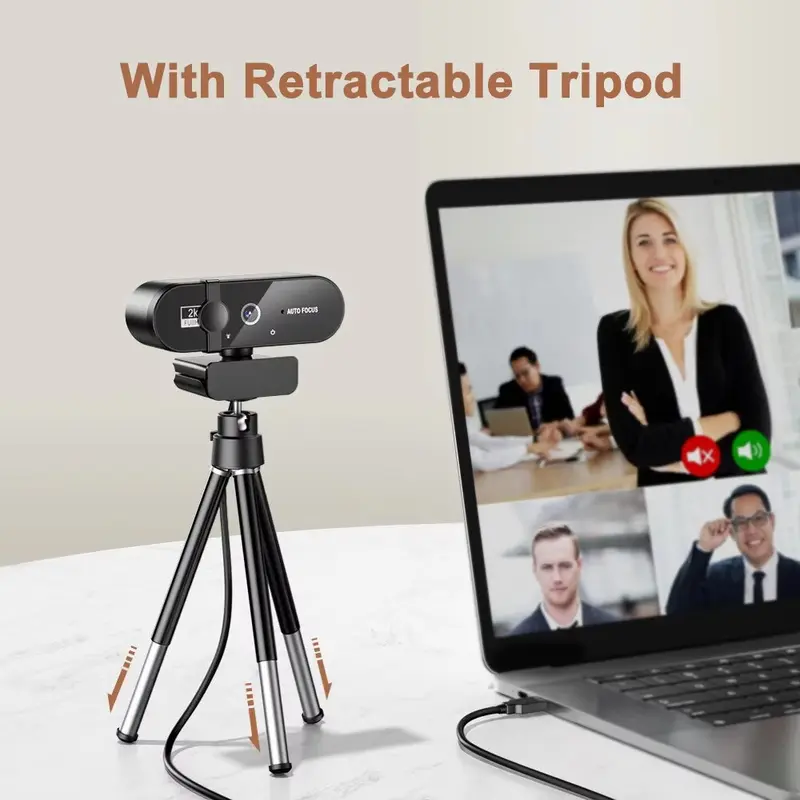 4K Webcam 1080P Mini Camera 2K Full HD Webcam with Microphone 30Fps USB Web Cam for Auto Focus PC Laptop Video Shooting Camera 5