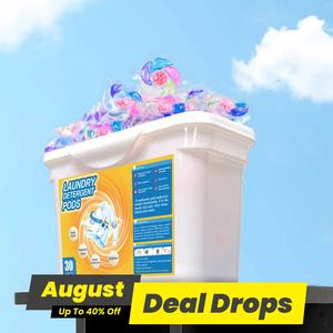 6 in 1 Laundry Detergent Soap Pods, 30/50/300pcs Multi-purpose Strong Decontamination Detergent Washing Pods, Fragrance Detergent Beads, Household Laundry Detergent, Cleaning Supplies, Gift, Various Laundry Needs, Floral Lavender Scent