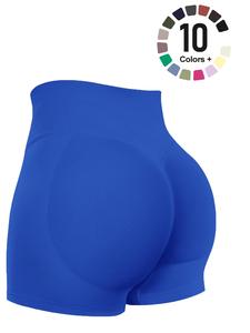 Women's Solid Ruched High Waist Sports Shorts, Breathable Comfortable Seamless Skinny Shorts, Ladies Sportswear for Indoor Outdoor Wear