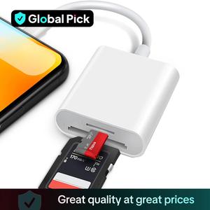 Portable HUB for Lightning, SD Card Reader for Lightning, TF & SD Card Adapter, High Speed USB Micro SD Card Reader for iPhone iPad