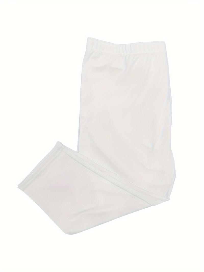 Product Introduction of Plus Size Solid Skinny Capris Leggings, Women's Casual Crop For Spring & Summer 13
