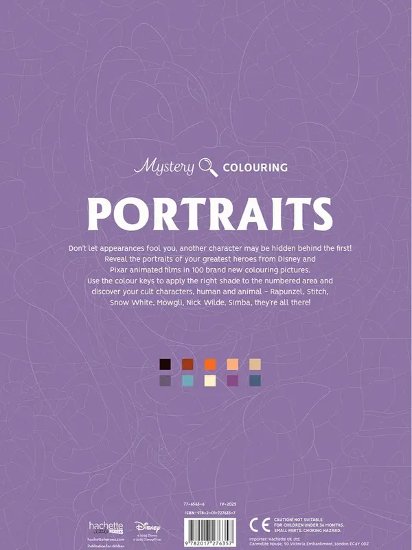 Mystery Colouring - Portraits: Reveal iconic Disney characters with colour by number Paperback – 10 April 2025 by Christophe-Alexis Perez (Author) 1